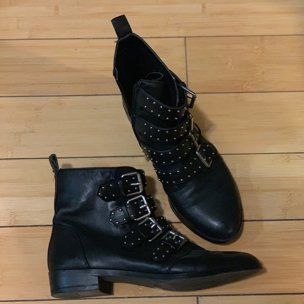 Vince Camuto leather studded boots